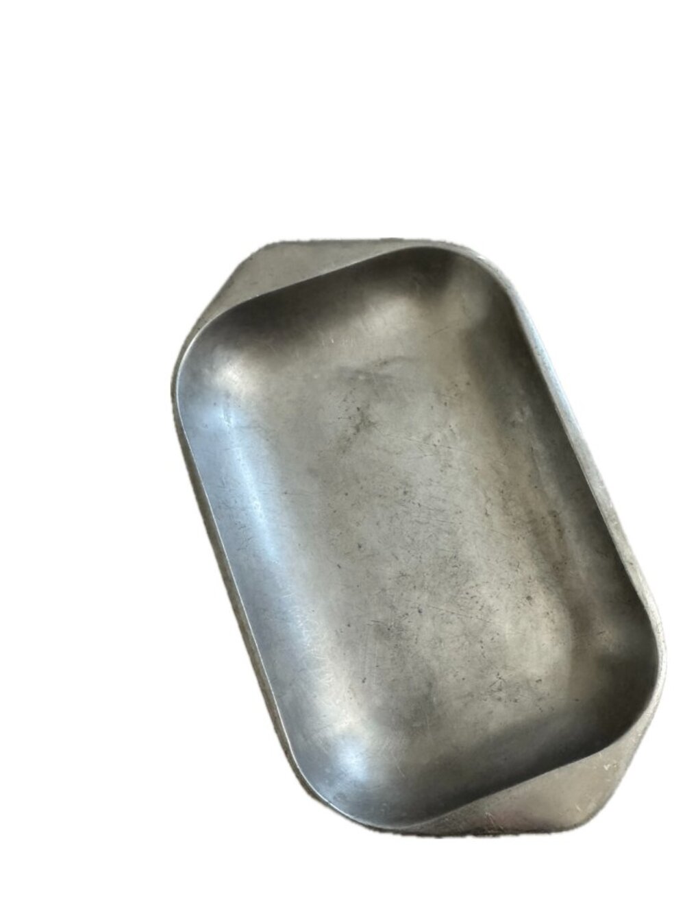 Nambe platter rectangular 11" with elongated handle ends vintage